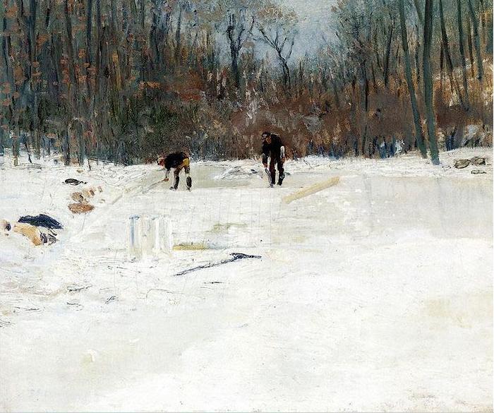 J. Alden Weir The Ice Cutters oil painting picture